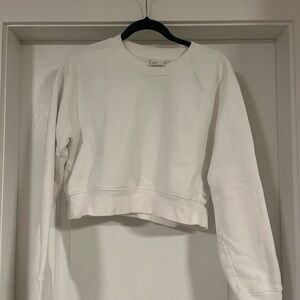 TNA White Cropped Sweatshirt